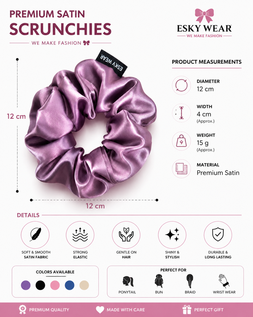 satin scunchic (S, lavender)